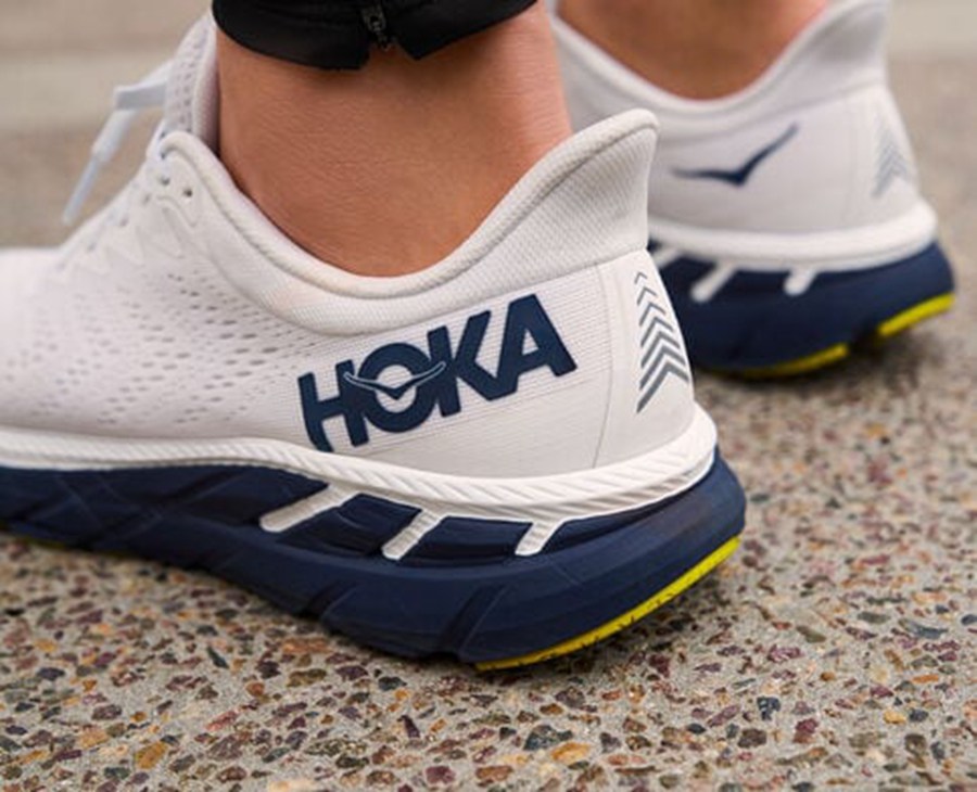 Hoka One One Koşu Ayakkabısı Erkek Beyaz/Siyah - Clifton 7 - WV3651907